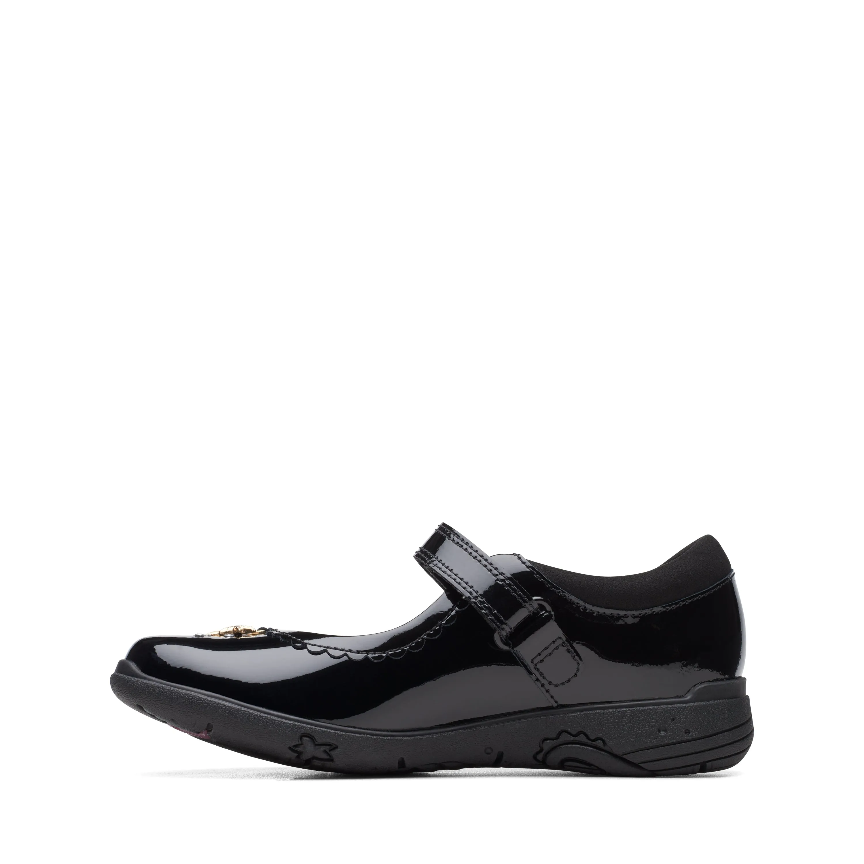 Clarks 26172241 Relda Sea K Black Patent