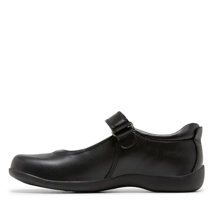 Clarks Elise Junior E+ Width - Black