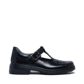 Clarks Ingrid Junior - Black Hi-Shine