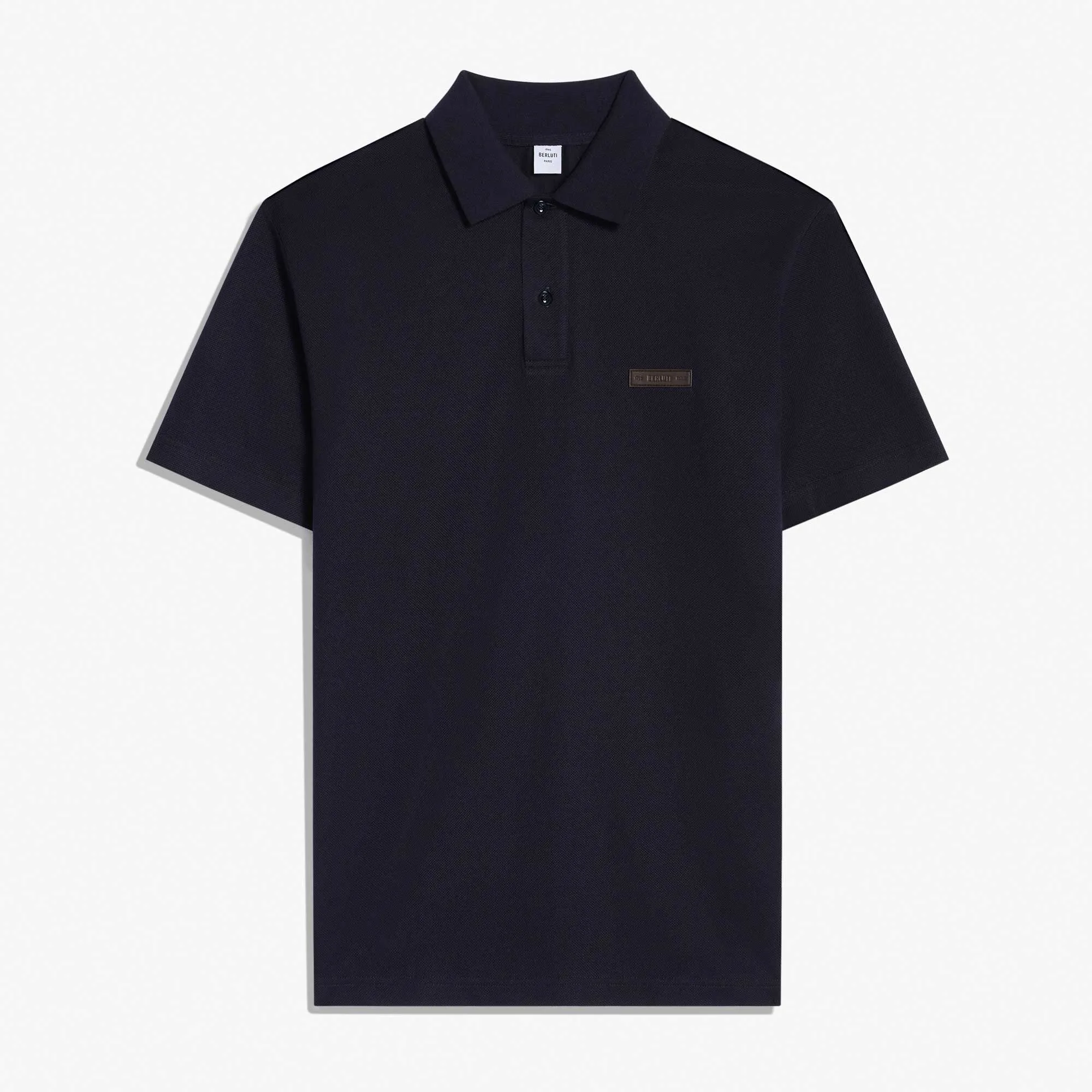 Classic Pique Leather Tab Polo