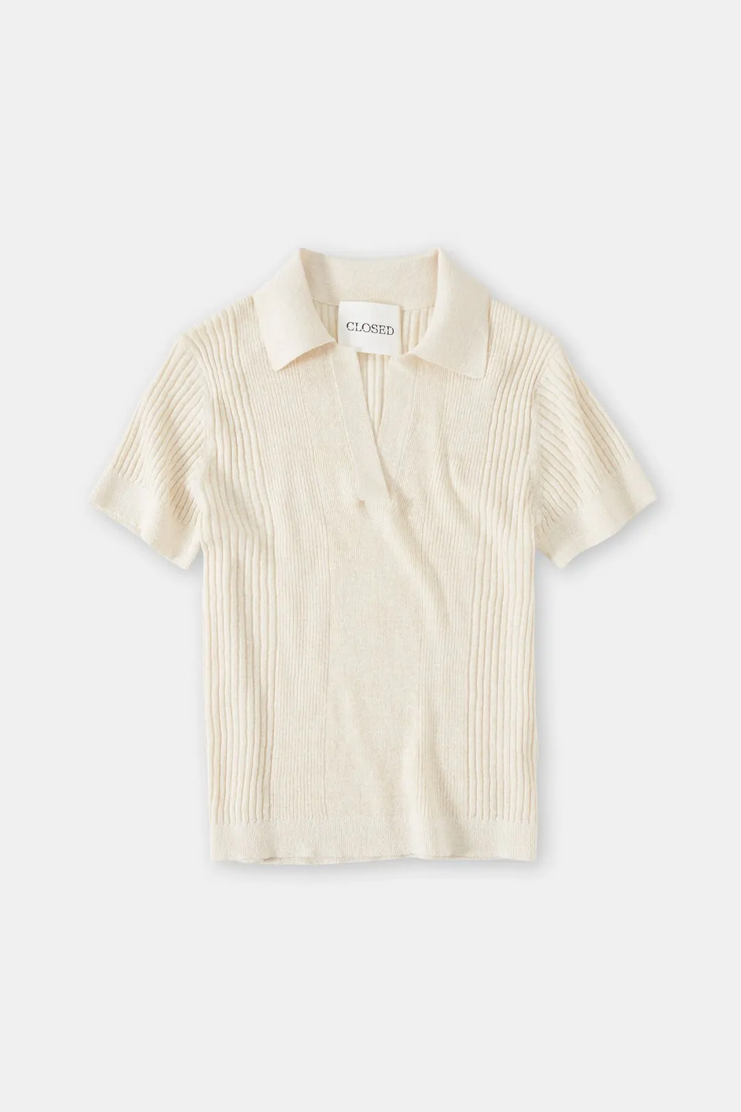 Closed Knit Polo Shirt Ivory