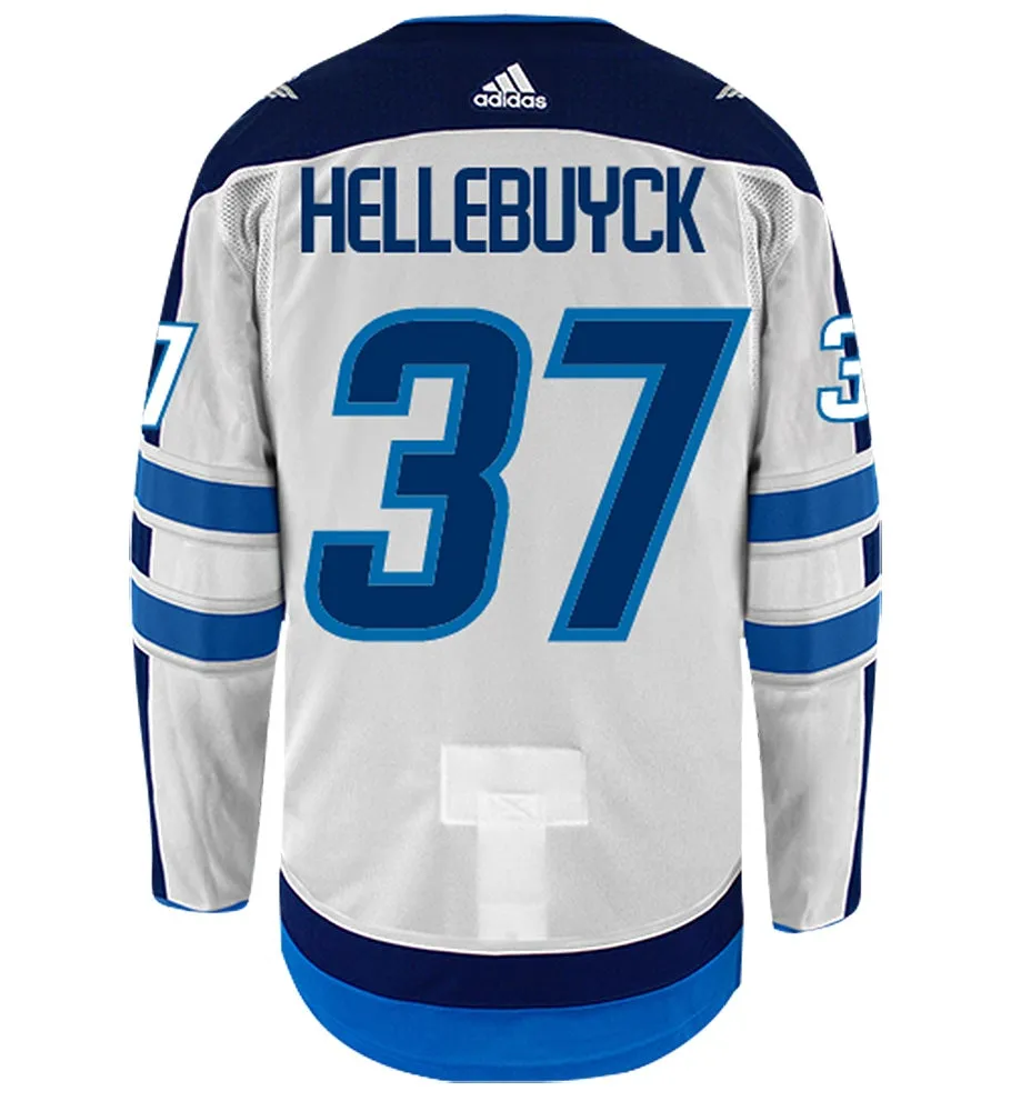 Connor Hellebuyck Winnipeg Jets Adidas Authentic Away NHL Hockey Jersey     