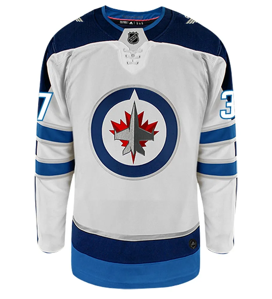 Connor Hellebuyck Winnipeg Jets Adidas Authentic Away NHL Hockey Jersey     