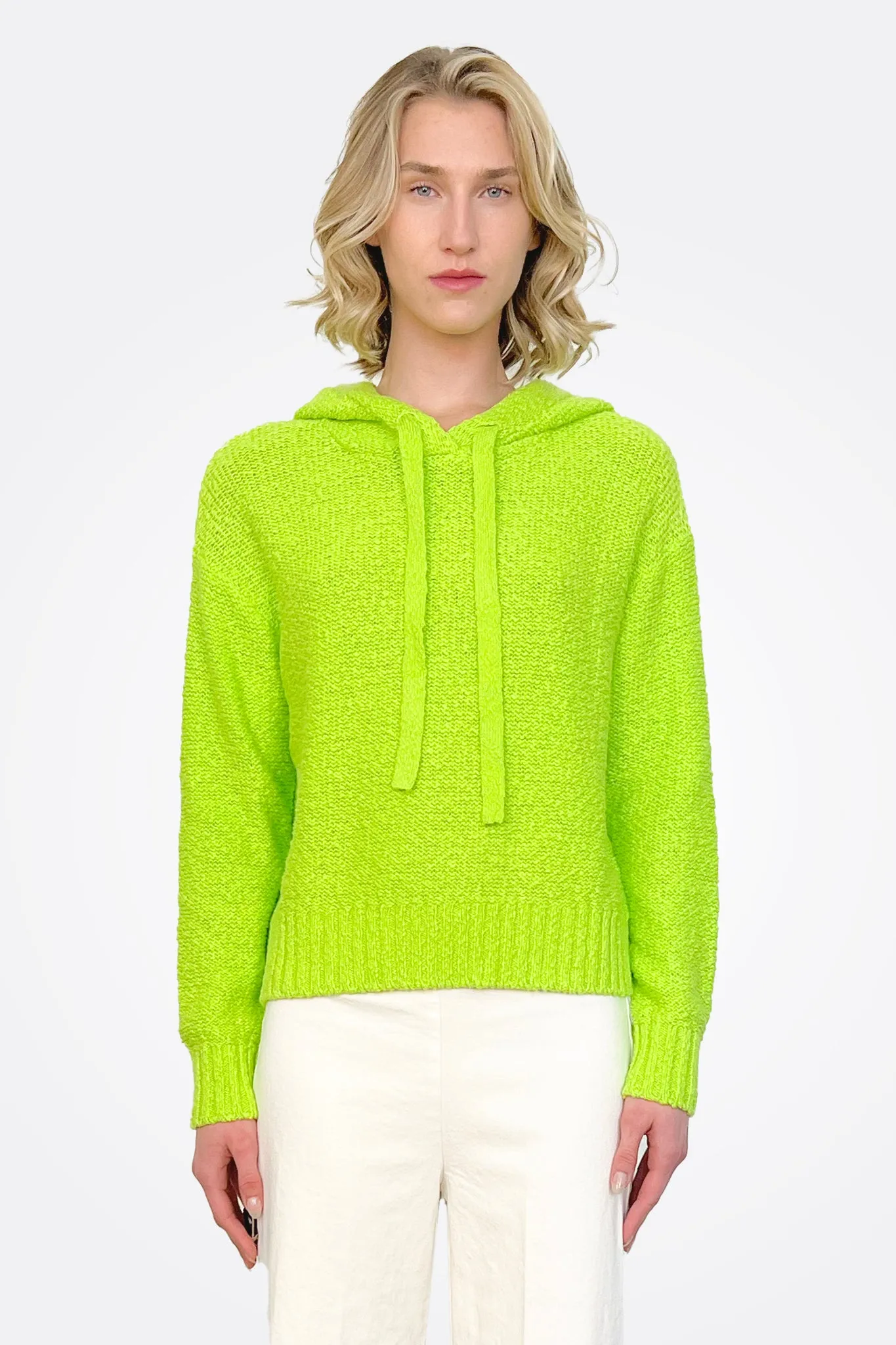 Cotton Slub Beachy Hoodie - Kiwi