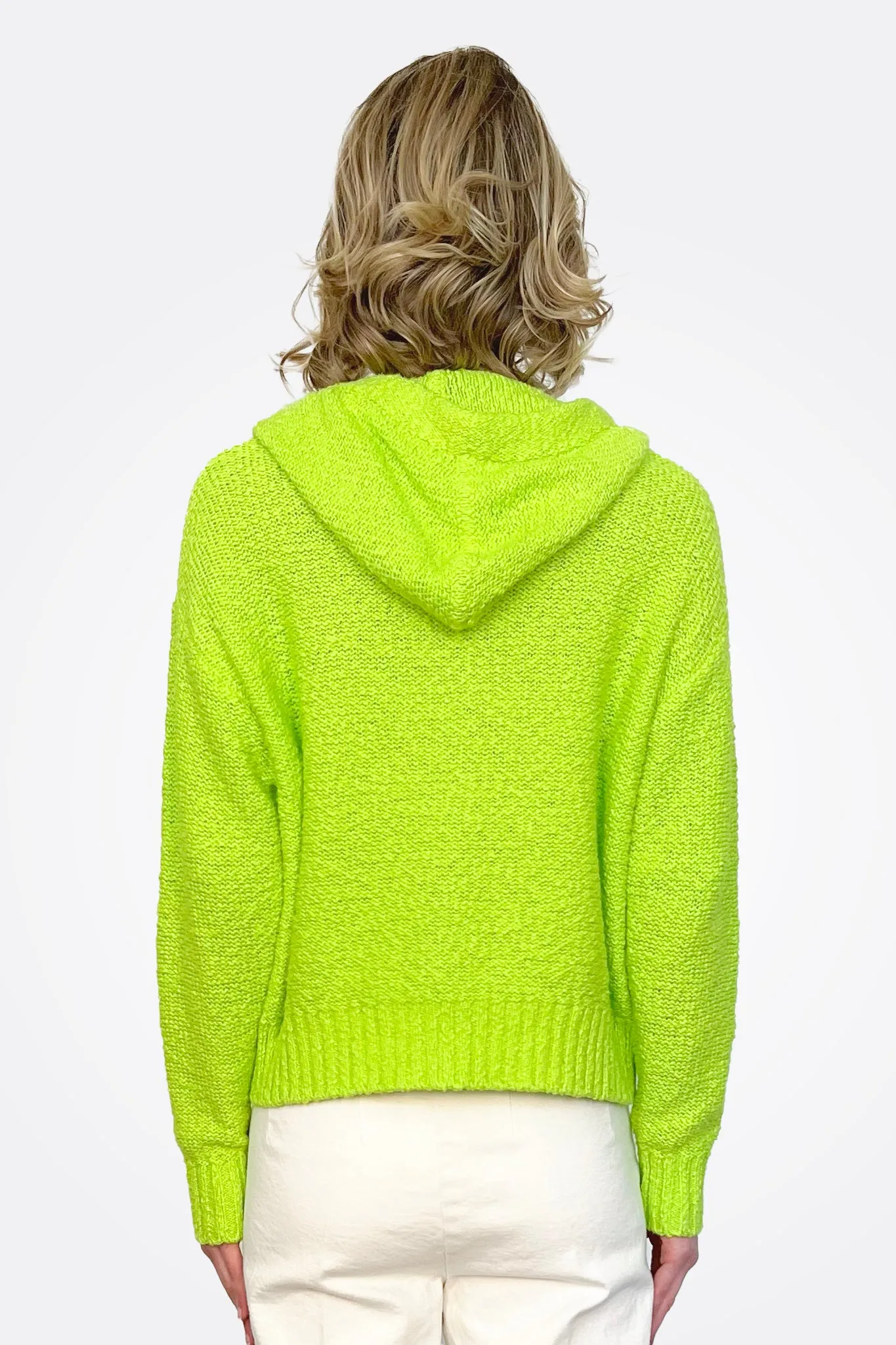 Cotton Slub Beachy Hoodie - Kiwi