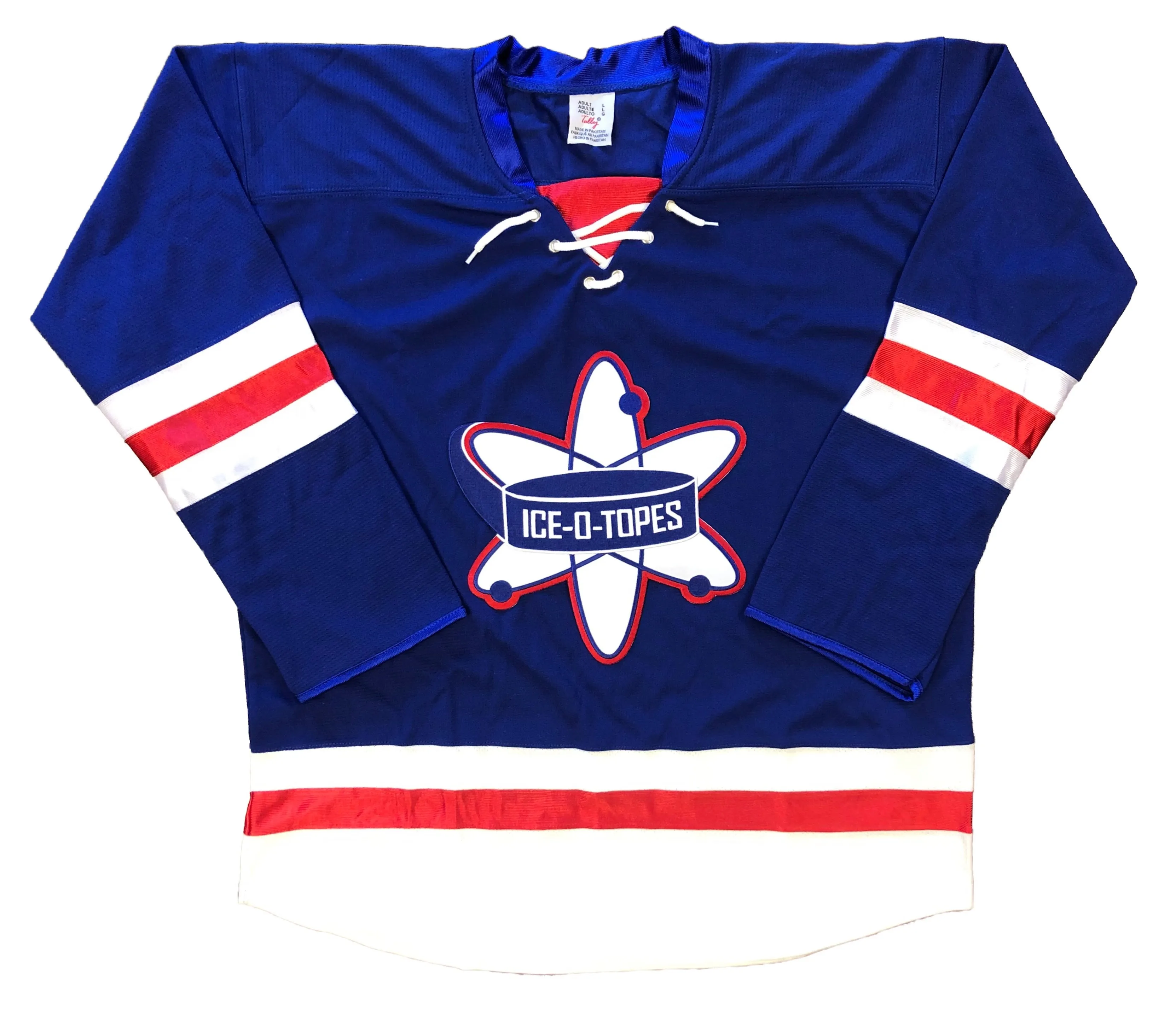 Custom Hockey Jerseys with the Ice-O-Topes Embroidered Twill Logo