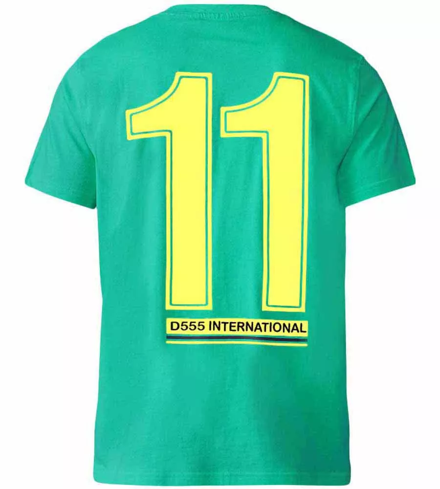 D555 Big Mens Green Brazil Football T-Shirt (RICARDO GREEN)