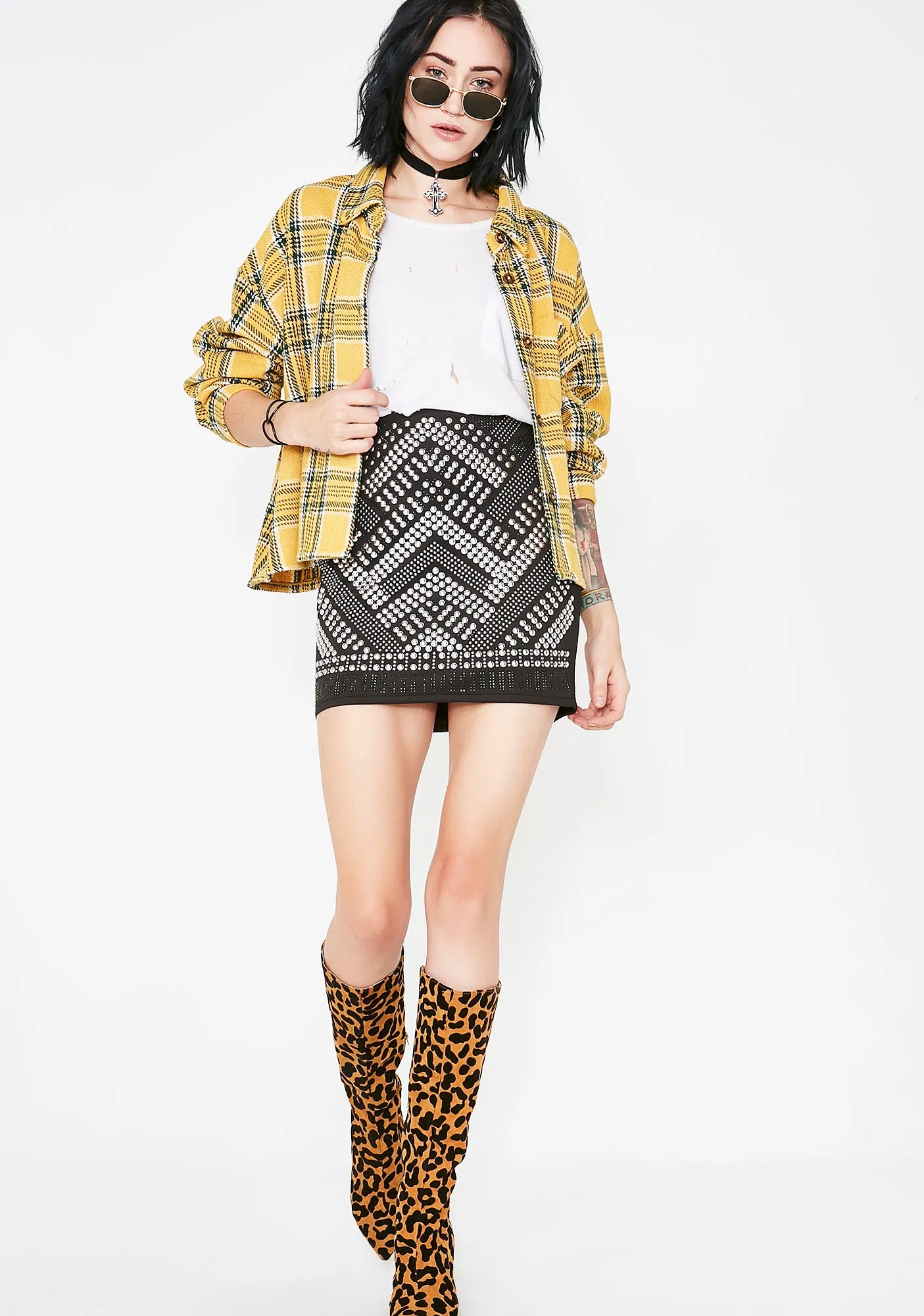 Dark Star Studded Skirt-