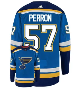 David Perron St. Louis Blues Adidas Authentic Home NHL Hockey Jersey     