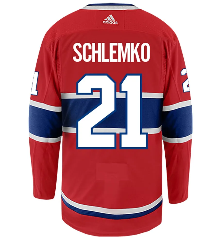 David Schlemko Montreal Canadiens Adidas Authentic Home NHL Hockey Jersey     