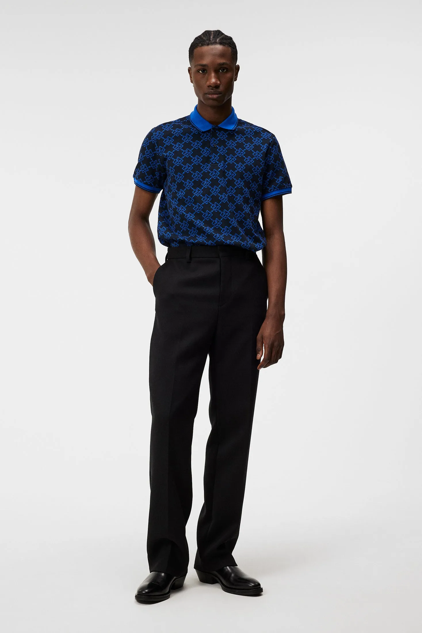 Deklan Jacquard Polo / JL Navy