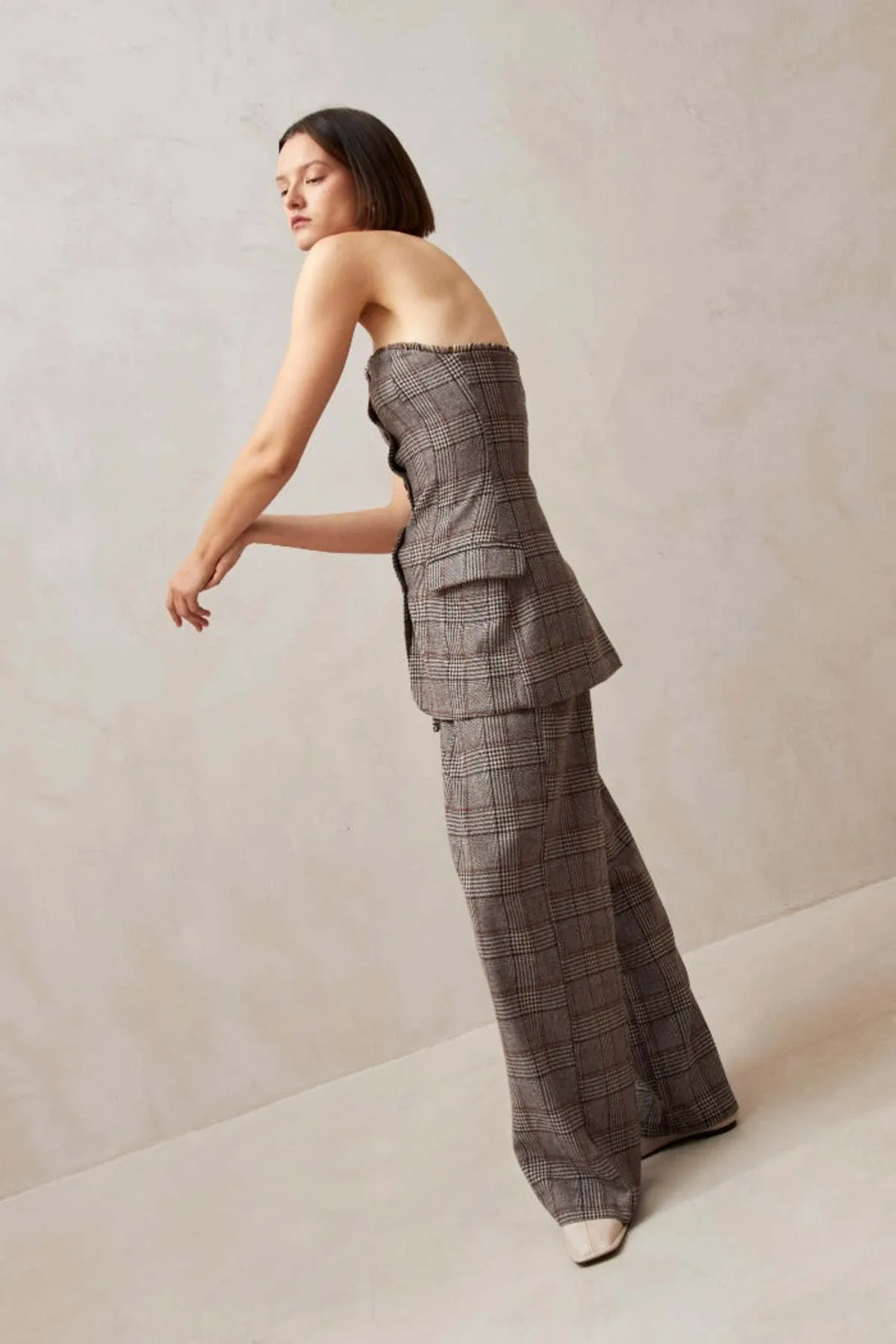 Deve Vest - Brown Check