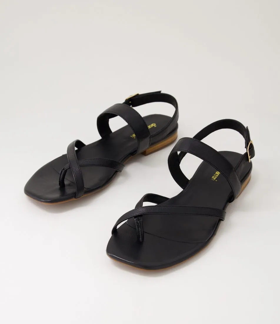 DIANA FERRARI Anord Black Natural Leather Sandals