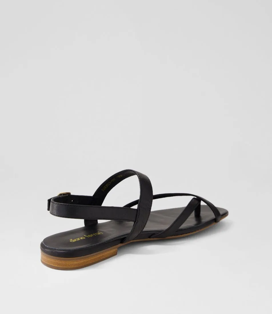 DIANA FERRARI Anord Black Natural Leather Sandals