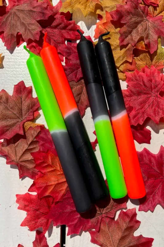 Dip-Dye Halloween Candles