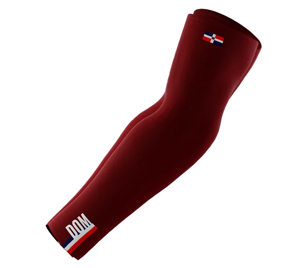 Dominican Republic Code Compression Arm Sleeves - Walking - Cycling - Running - Golf - Baseball - Basketball