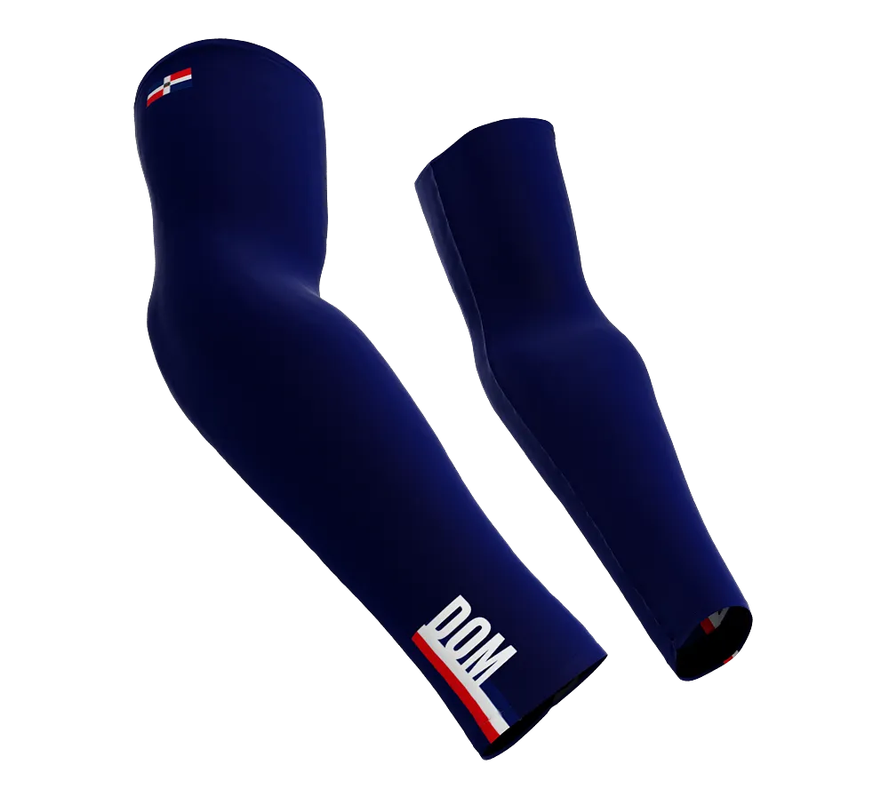 Dominican Republic Code Compression Arm Sleeves - Walking - Cycling - Running - Golf - Baseball - Basketball