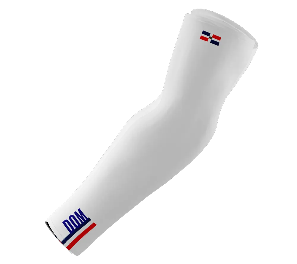 Dominican Republic Code Compression Arm Sleeves - Walking - Cycling - Running - Golf - Baseball - Basketball