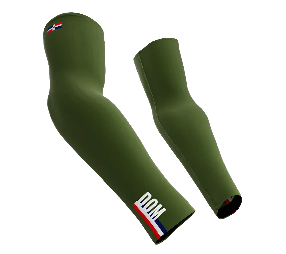 Dominican Republic Code Compression Arm Sleeves - Walking - Cycling - Running - Golf - Baseball - Basketball