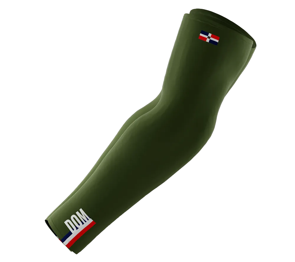 Dominican Republic Code Compression Arm Sleeves - Walking - Cycling - Running - Golf - Baseball - Basketball