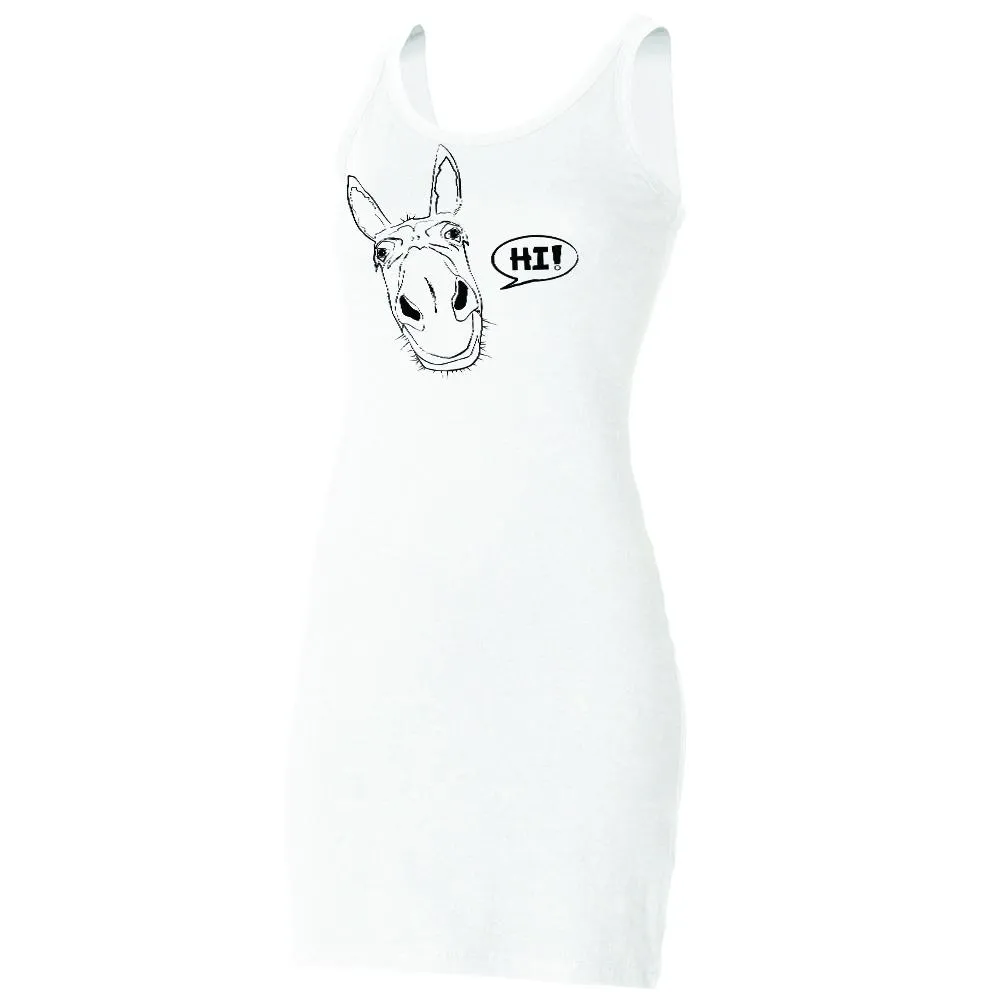 Donkey vest dress, black/white