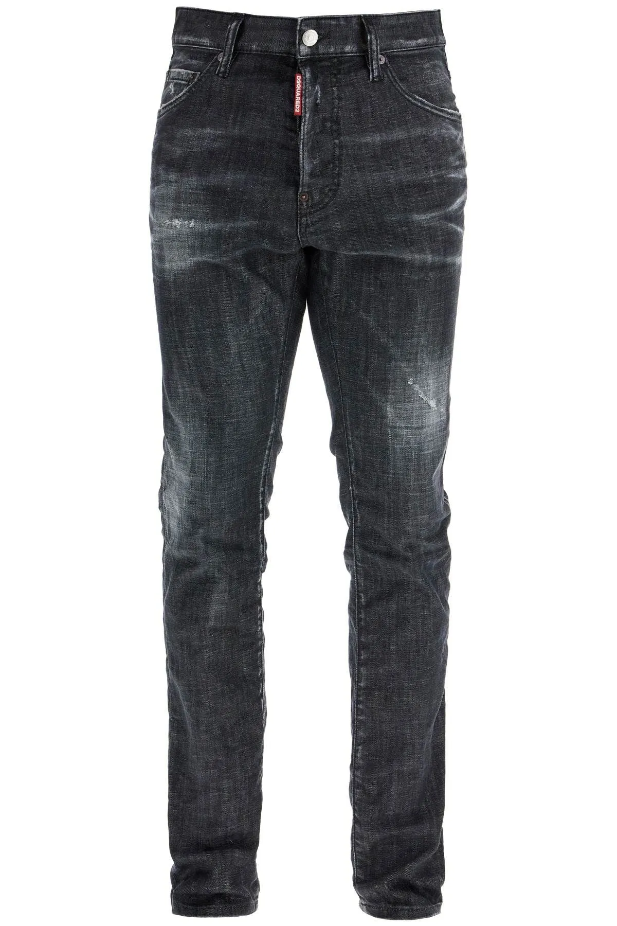 Dsquared2 Cool Guy Black Cotton Jeans With Faded Effect