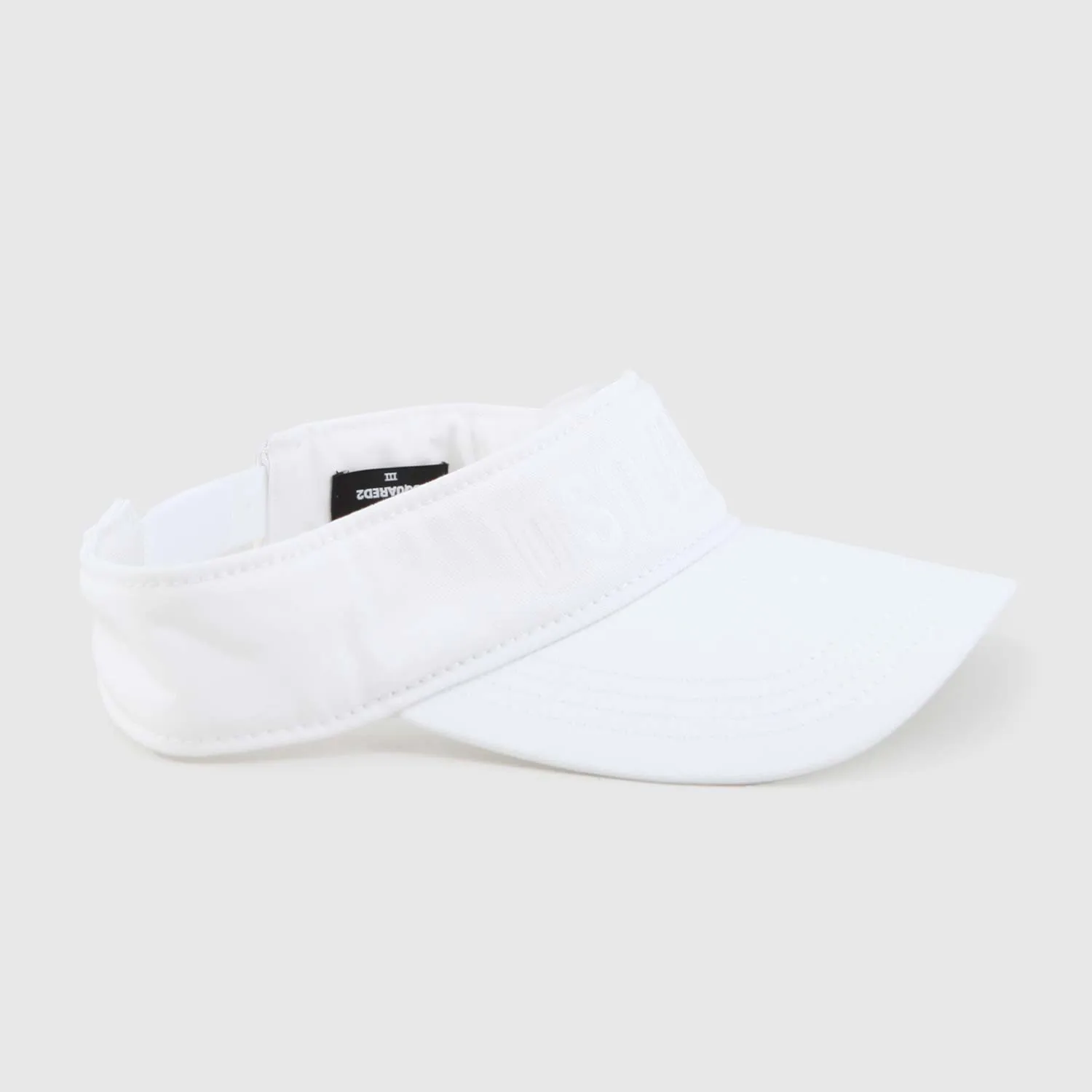 Dsquared2 White Tennis Style Visor Hat