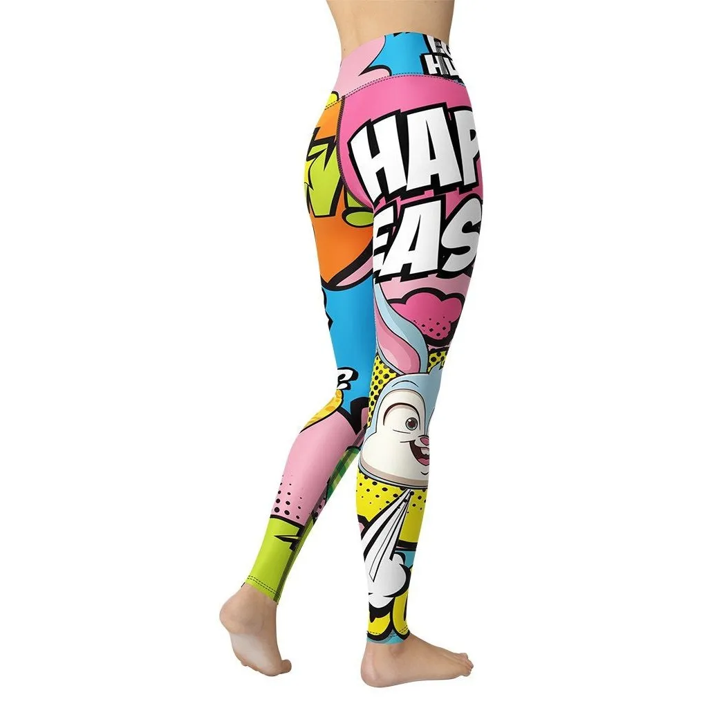 Easter Pop Art Yoga Leggings