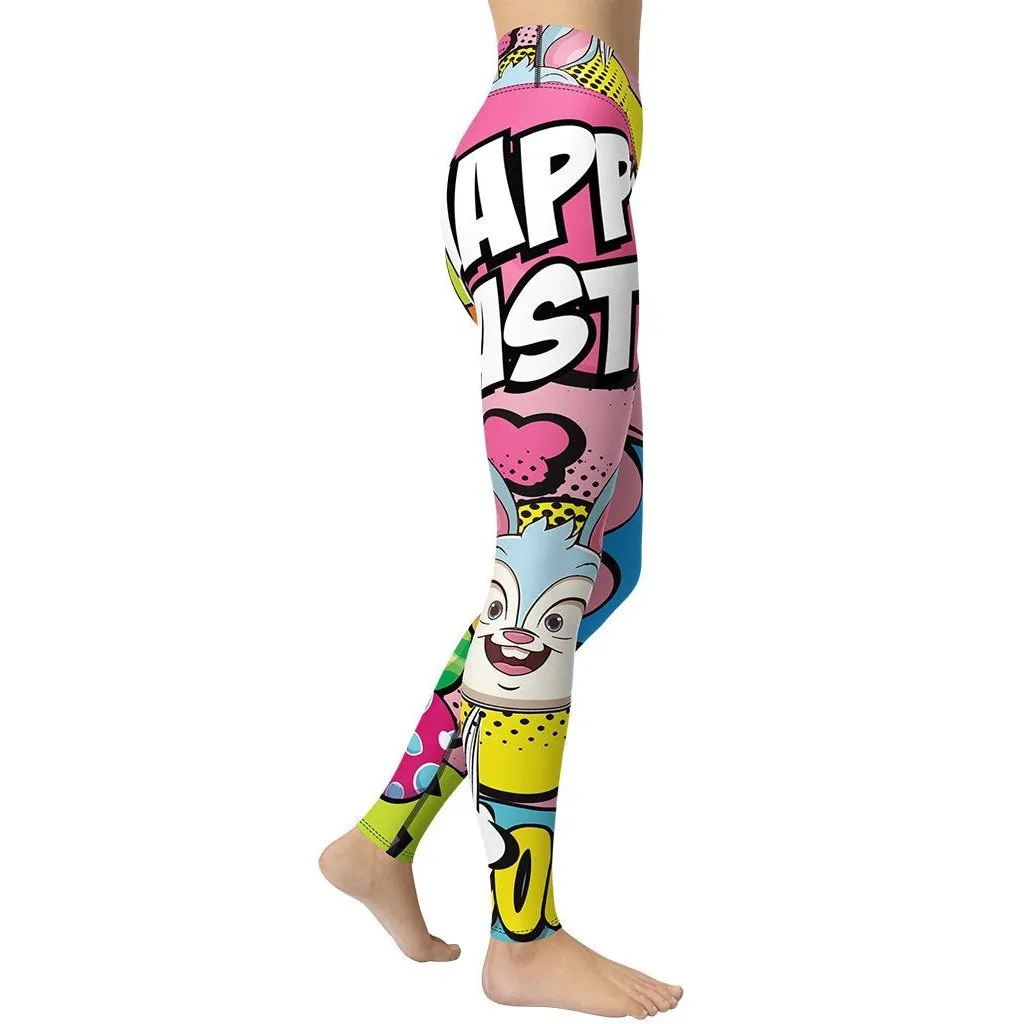 Easter Pop Art Yoga Leggings