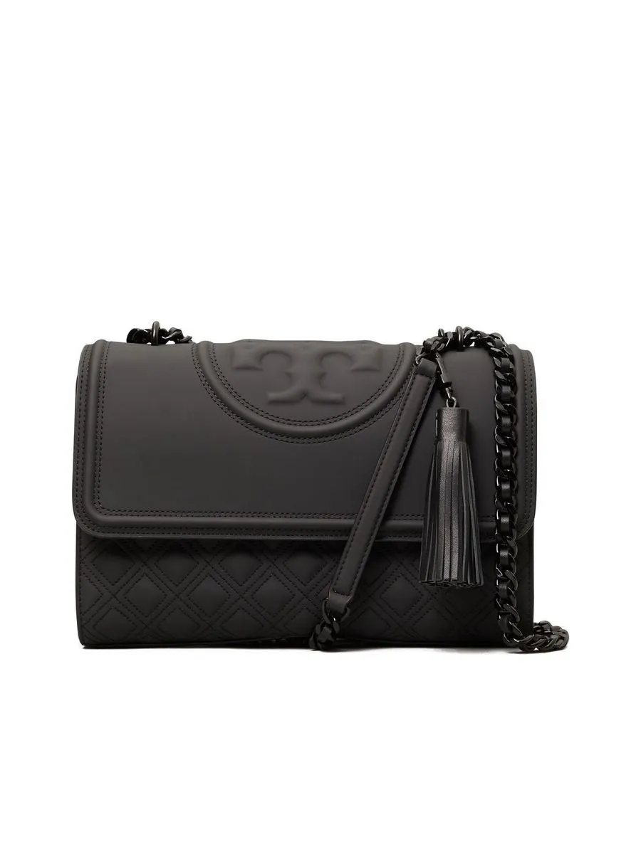 Embossed Logo Shoulder Bag