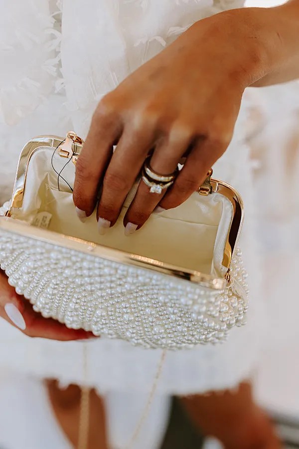 Endless Love Pearl Embellished Clutch