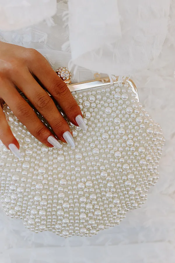 Endless Love Pearl Embellished Clutch