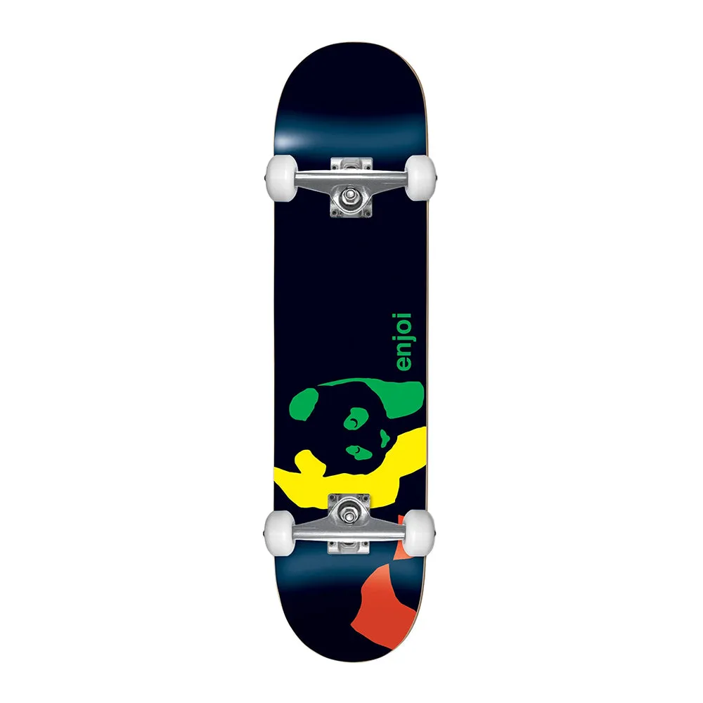 Enjoi Rasta Panda Youth 7" Complete Skateboard - Black