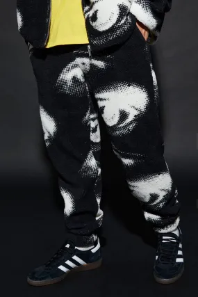 Eye Print Borg Joggers