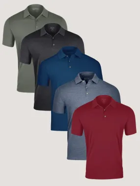 Fall Essentials Polo 5-Pack