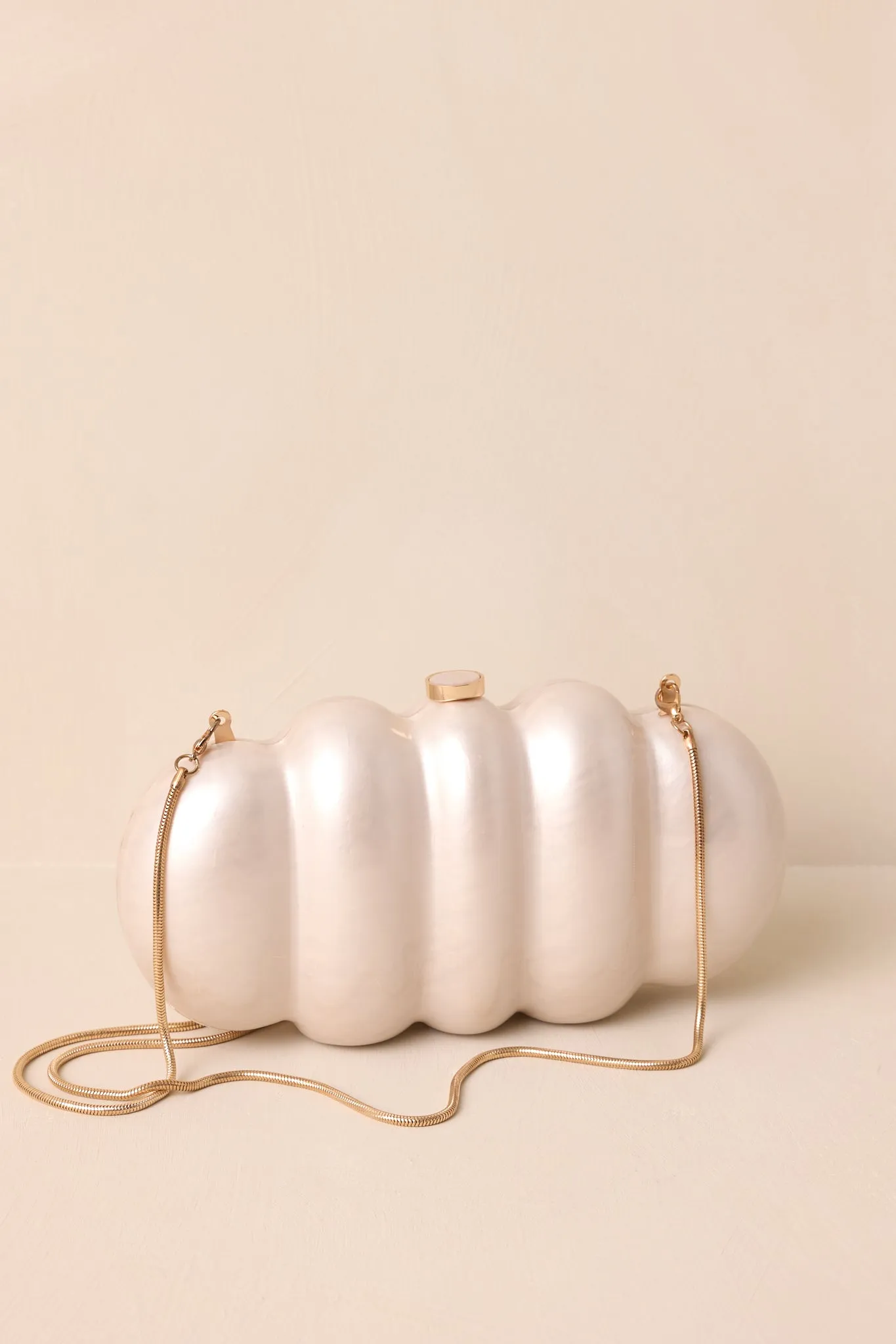 Fallen Halo Ivory Pearlescent Clutch