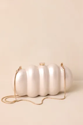 Fallen Halo Ivory Pearlescent Clutch