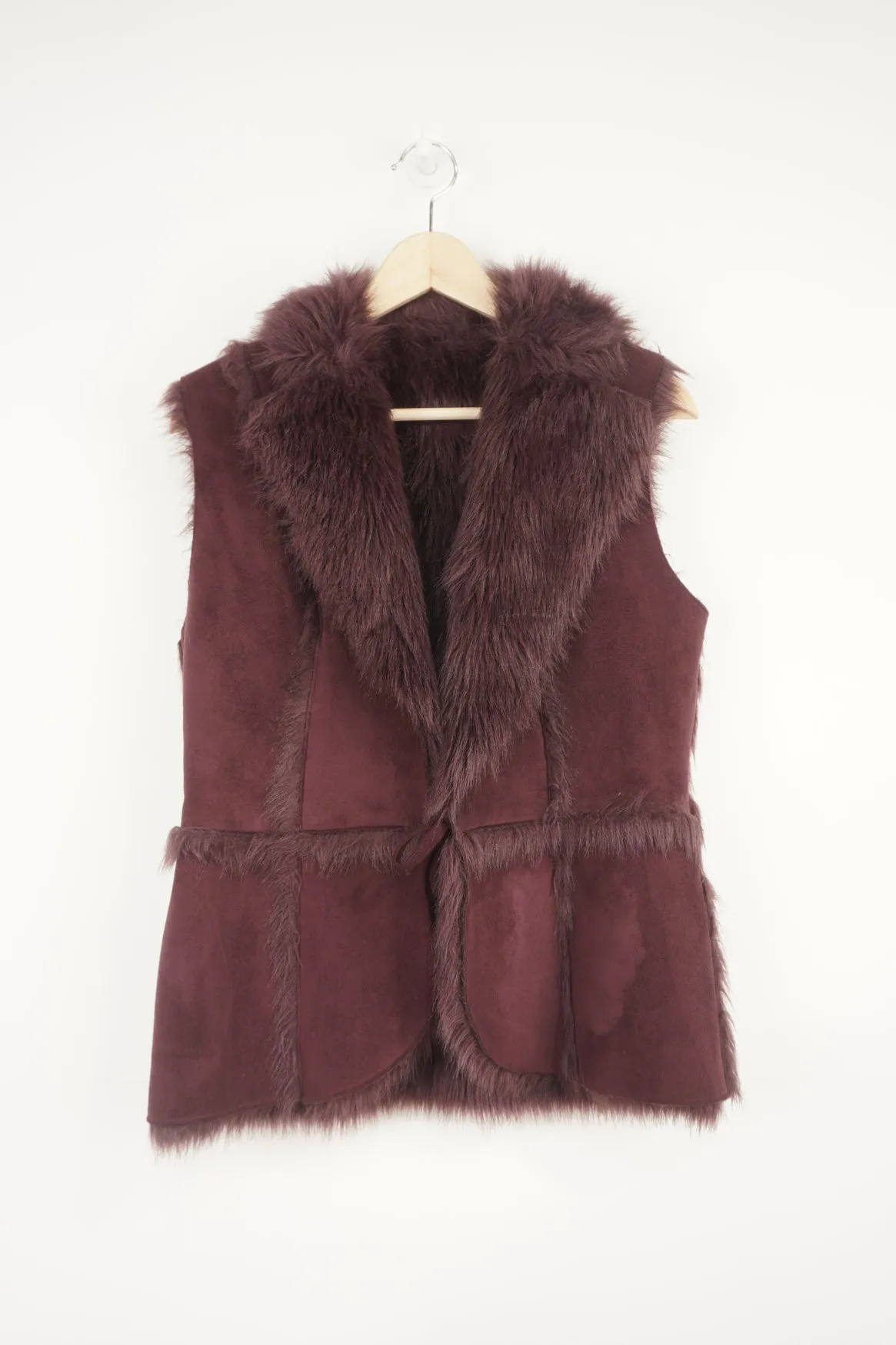 Faux Sheepskin Waistcoat