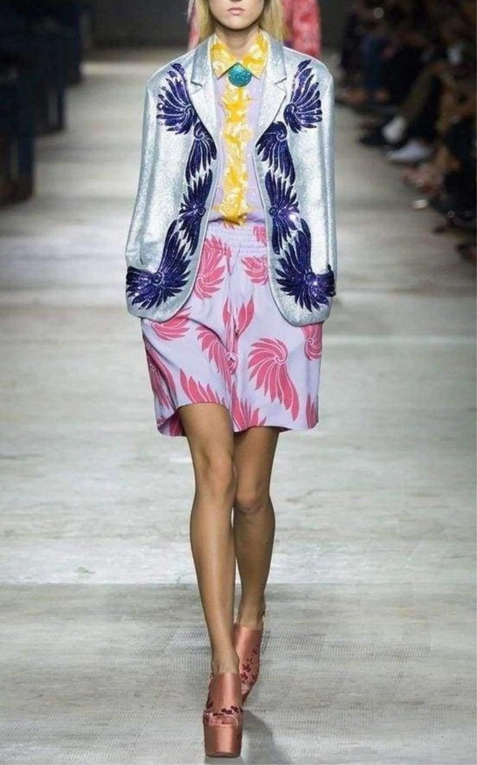 Feather Printed Shorts