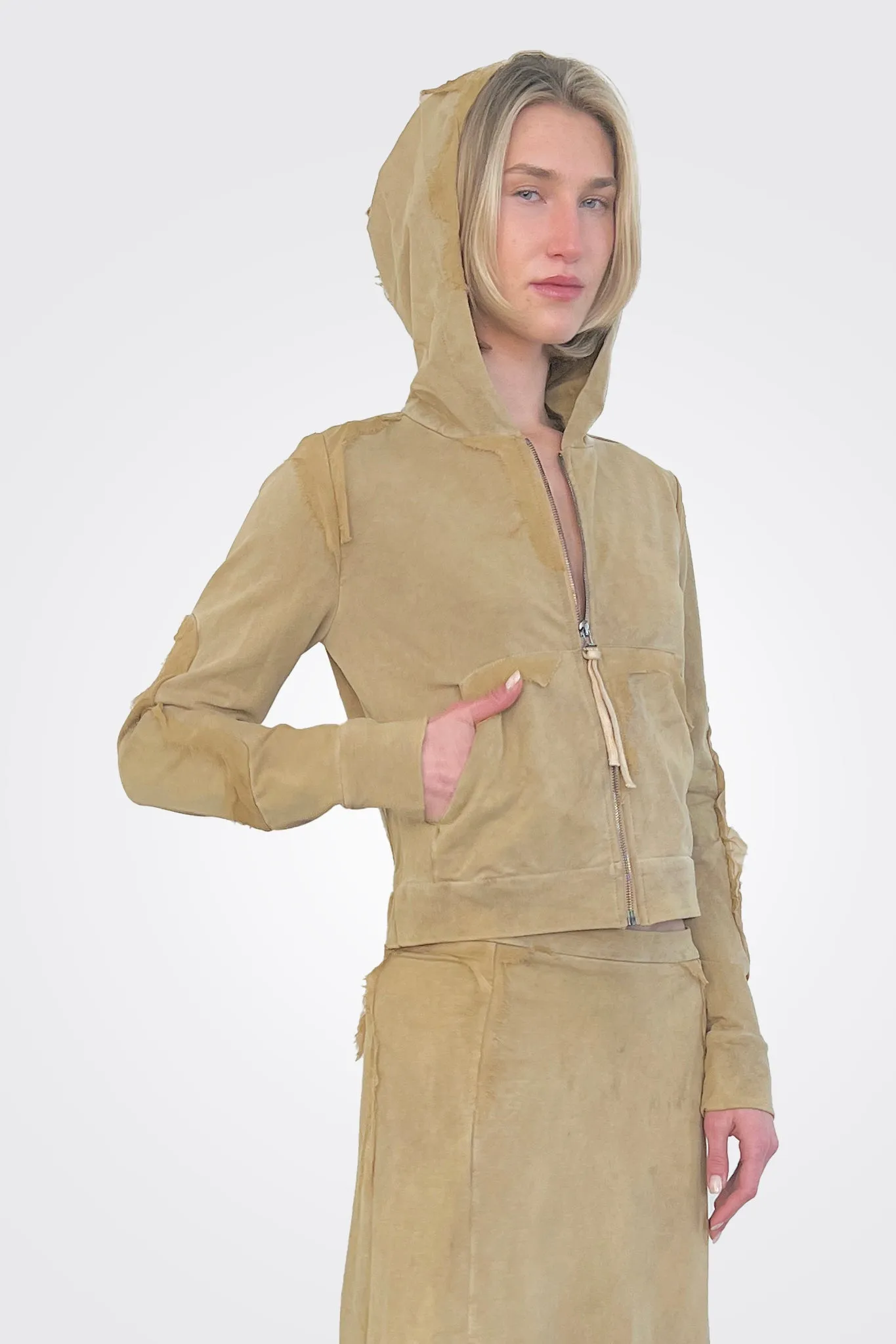 Felpa Cappuccio Hoodie - Khaki