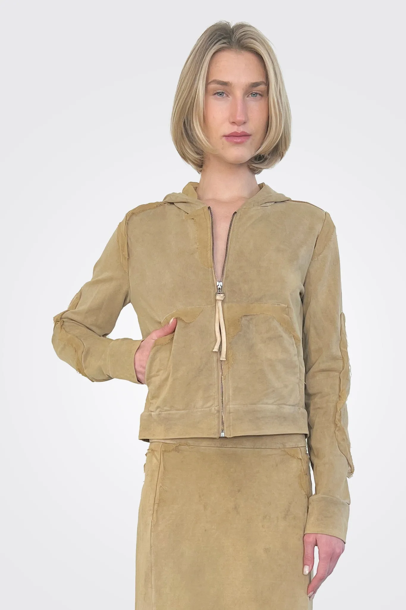 Felpa Cappuccio Hoodie - Khaki