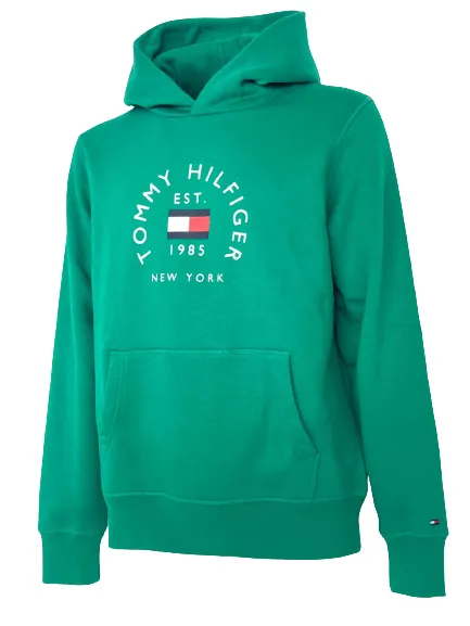 FELPA UOMO VERDE CON CAPPUCCIO