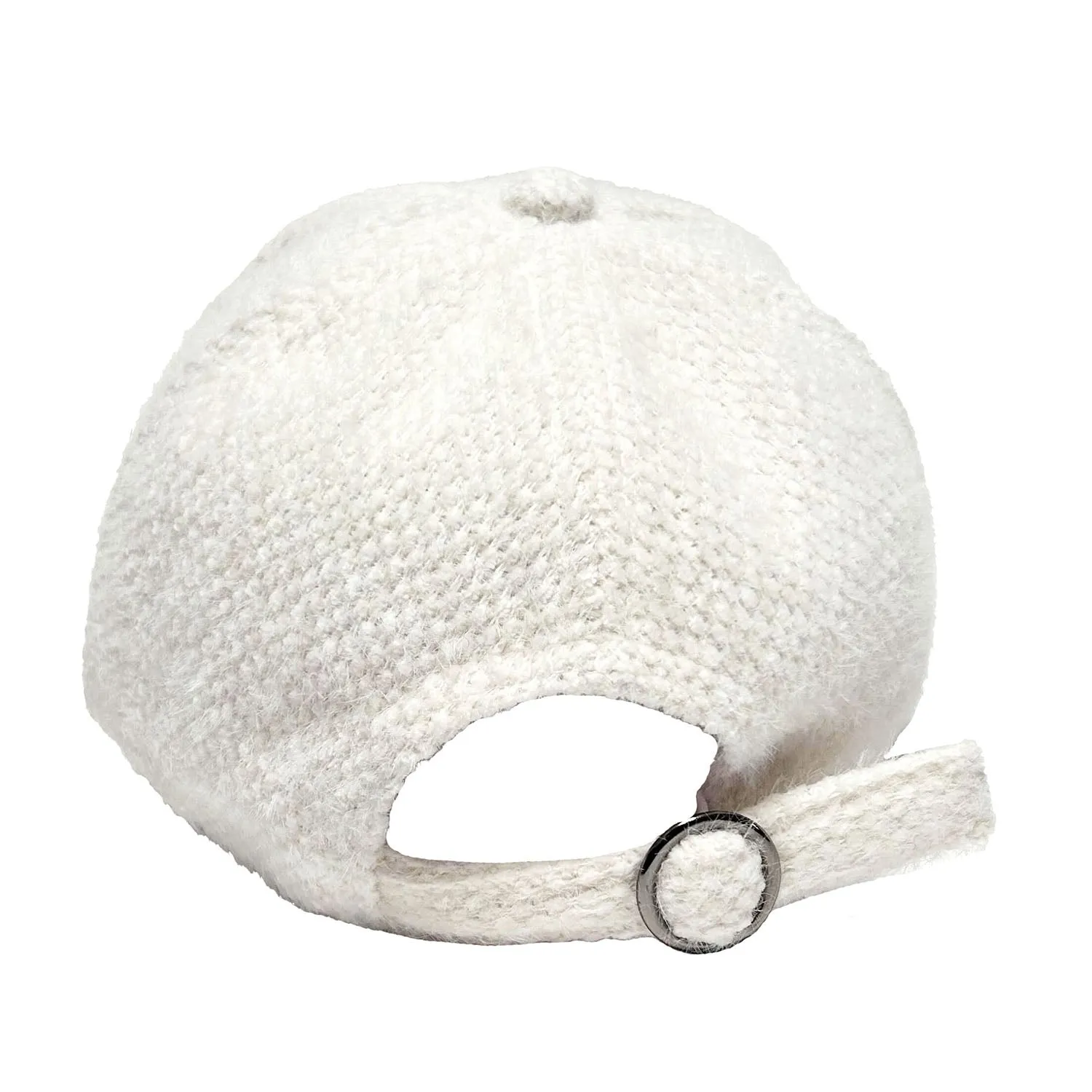 FLOOF Women's Plush Baseball Cap in White