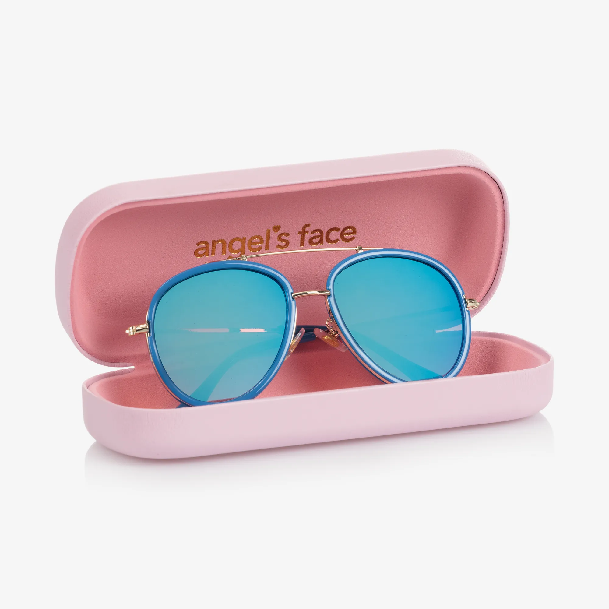 Girls Blue Aviator Sunglasses