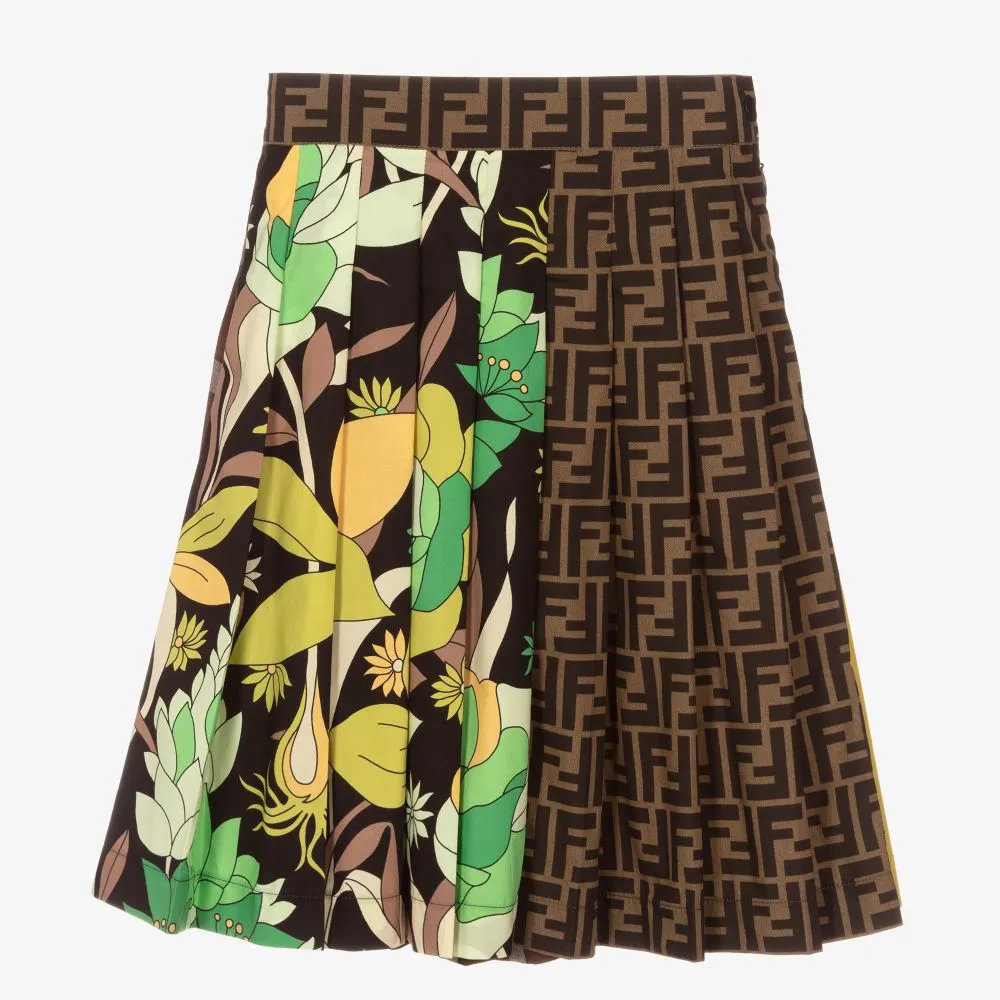 Girls Patchwork Logo Skirt 
