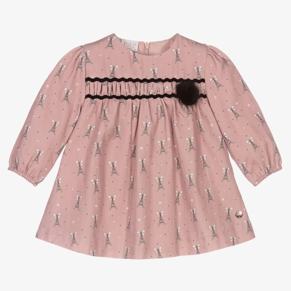 Girls Pink Cotton Dress 