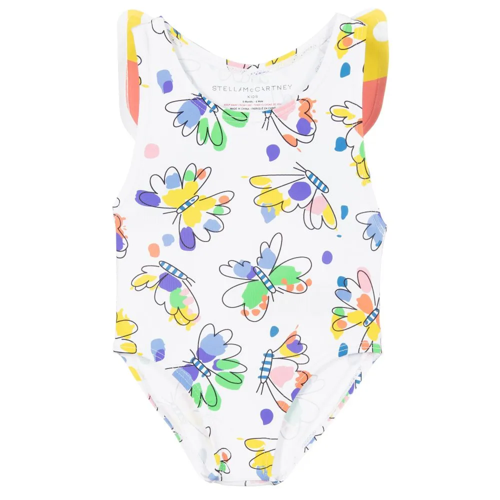 Girls White Swimsuit (UPF50+)