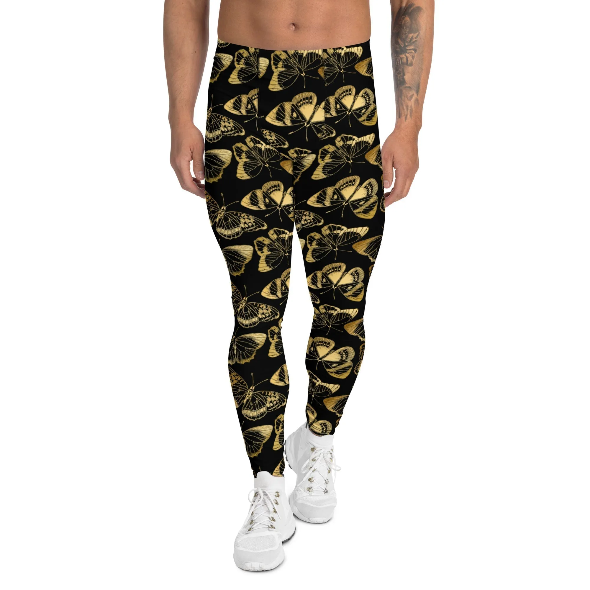 Gold Butterfly Men's Leggings