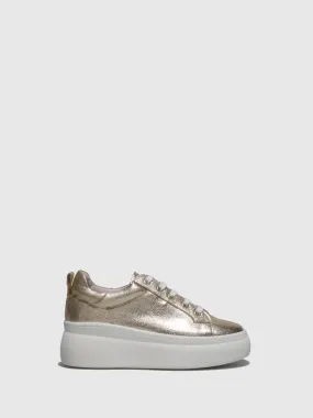 Gold Wedge Trainers