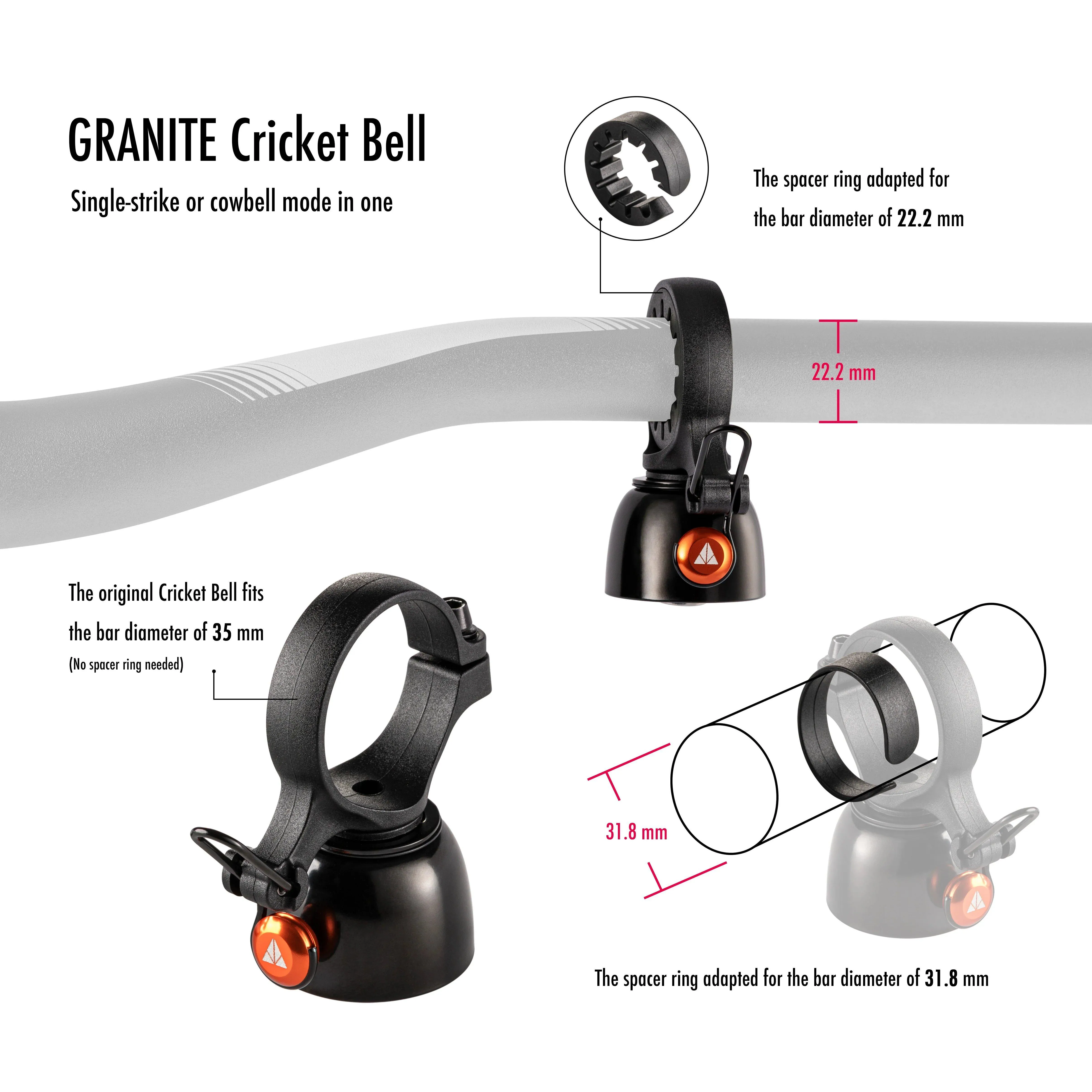 Granite Cricket Bell - Black